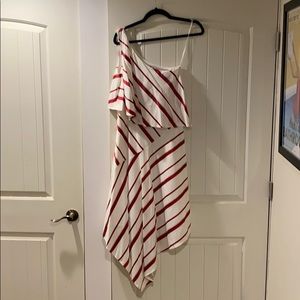 Candy Cane One Shoulder Dress